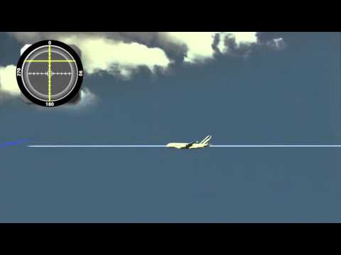 The final approach to an airport using ILS